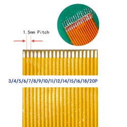 5pcs FFC/FPC Ribbon Flexible Flat Cable 1.5MM Pitch 4P 5 6 7 8 9 10 12 14 16 18 20 22 24 26 28 30 36 40 Pin