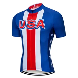 Moxilyn Summer USA Cycling Jersey Mtb Shirt Bicycle Clothing Bike Wear Clothes Men's Short Maillot Roupa Ropa De Ciclismo