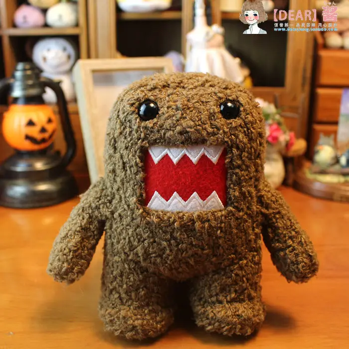 Brown Pink Domo Kun Plush Doll Soft Toy Kawaii Cute Anime Plushie Kids Toys for Girls Boys Children Christmas Birthday Gift