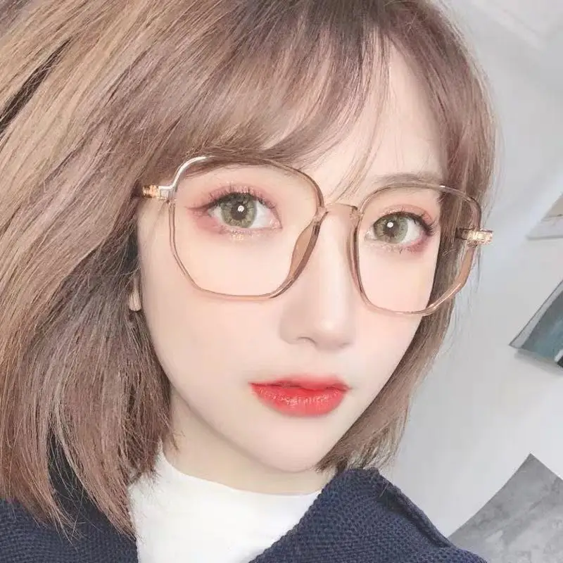 High-quality large frame glasses Myopia Glasses Women Men Nearsighted Eyewear Anti blue light Glasses with Diopters Minus -1.0