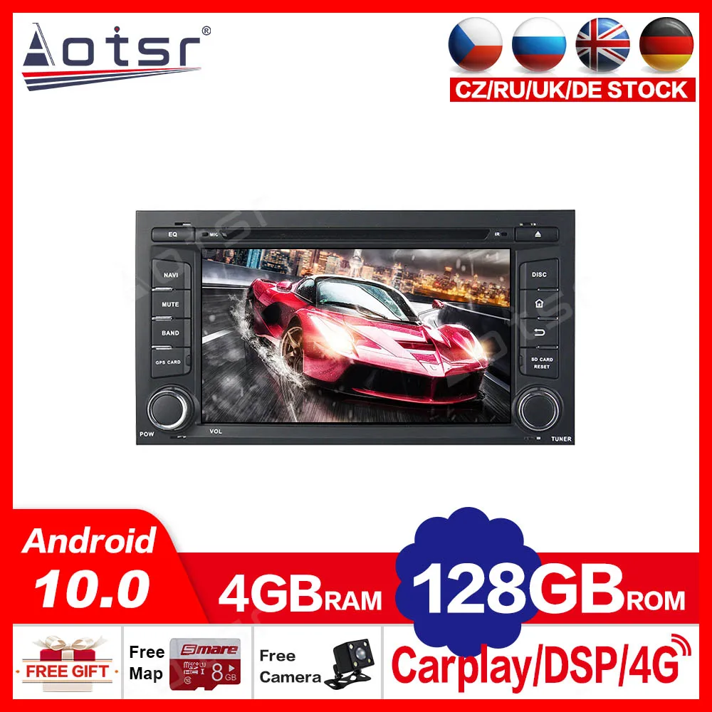 

4G + 128 ГБ Carplay для Seat Leon 2013 2014 2016 2015 2017 2018 Android GPS плеер Навигация Аудио стерео радио рекордер головное устройство