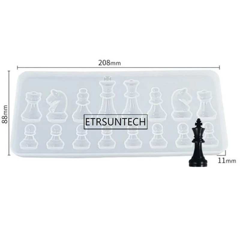 

50pcs Silicone Mold For Resin International Chess Shape Silicone Resin DIY Clay Epoxy Resin Pendant Molds