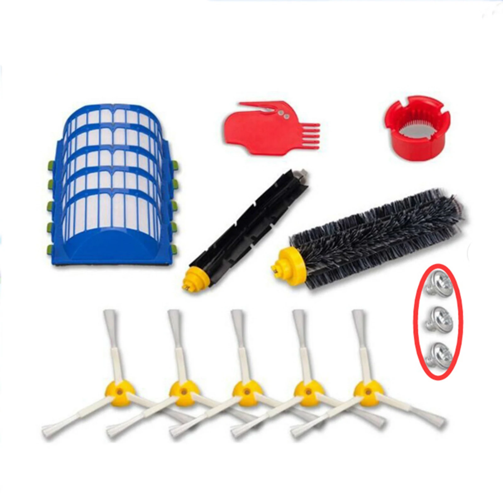 เปลี่ยนชุดสกรูสำหรับIRobot Roomba 5/6/7 Series Sweeping Robotเครื่องดูดฝุ่น 510/530/531 610/611/627/760/780 อุปกรณ์