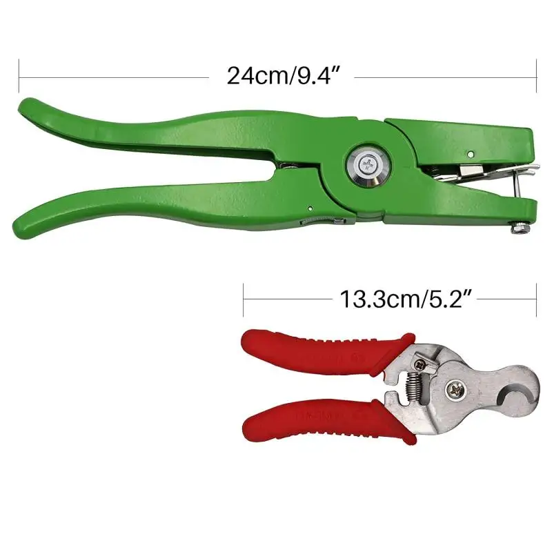 Plastic Cattle Ear Tag with Livestock Ear Tag Pliers and Ear Tag Removing Plier for Cattle Cow Horse Pig Sheep Goat Ear Tag Kits