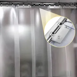 New 1PCS Kit PVC Door Curtain Matte Windproof Air-conditioning Soft Curtain Indoor Outdoor Room Hanging Strip Screen Warehouse