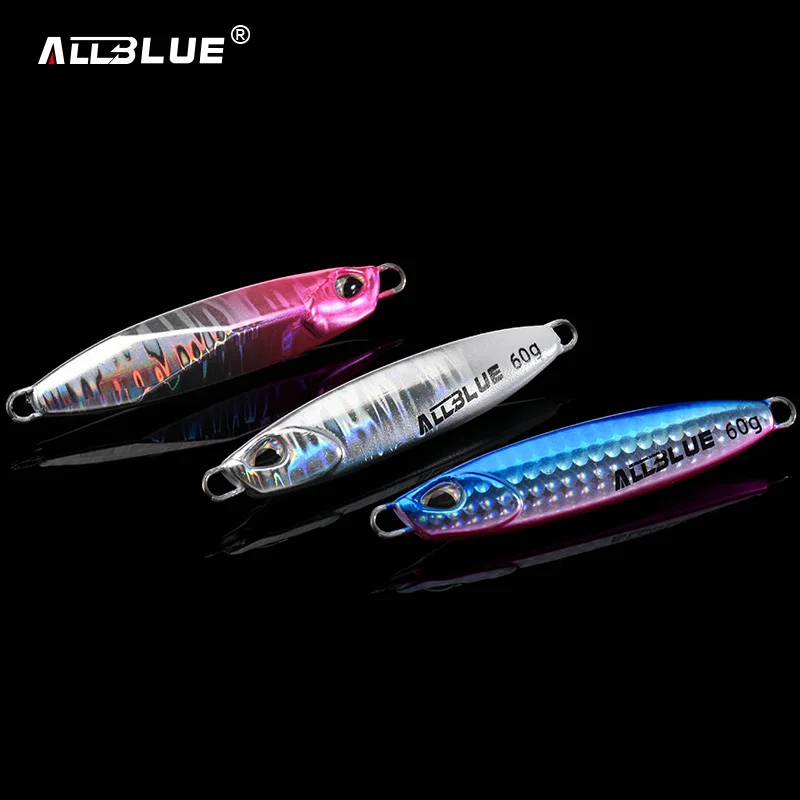 ALLBLUE DRAGER Force Metal Jigging Spoon 60g 80g 100g Artificial Bait Off Shore Slow Jig Fishing Lure Super Hard Tackle image 5