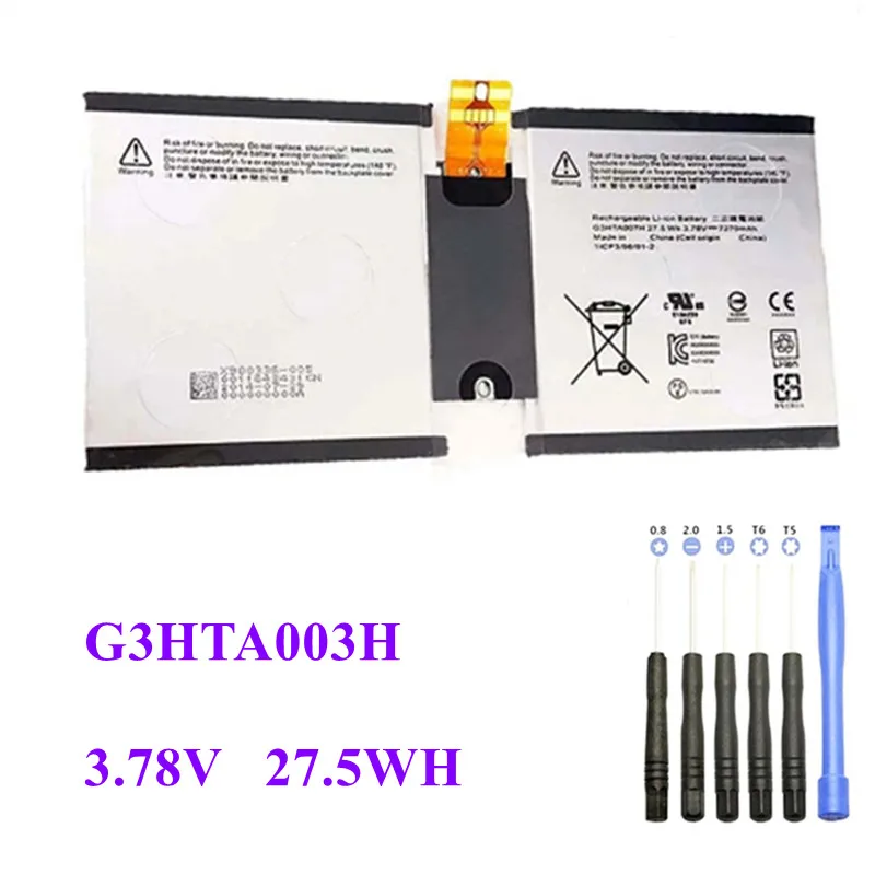 

Аккумулятор G3HTA003H G3HTA004H G3HTA007H для Microsoft Surface 3 1645 1657, планшетный ПК 1ICP3/96/91-2