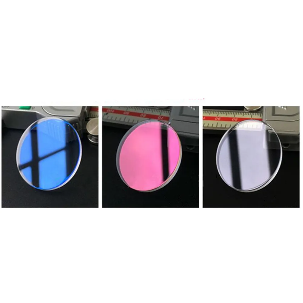 Verre plat de montre de saphir 32.7mm x 2.7mm pour le bleu/rouge/transparent en option d'accessoires de remplacement de MDV-106 de mol
