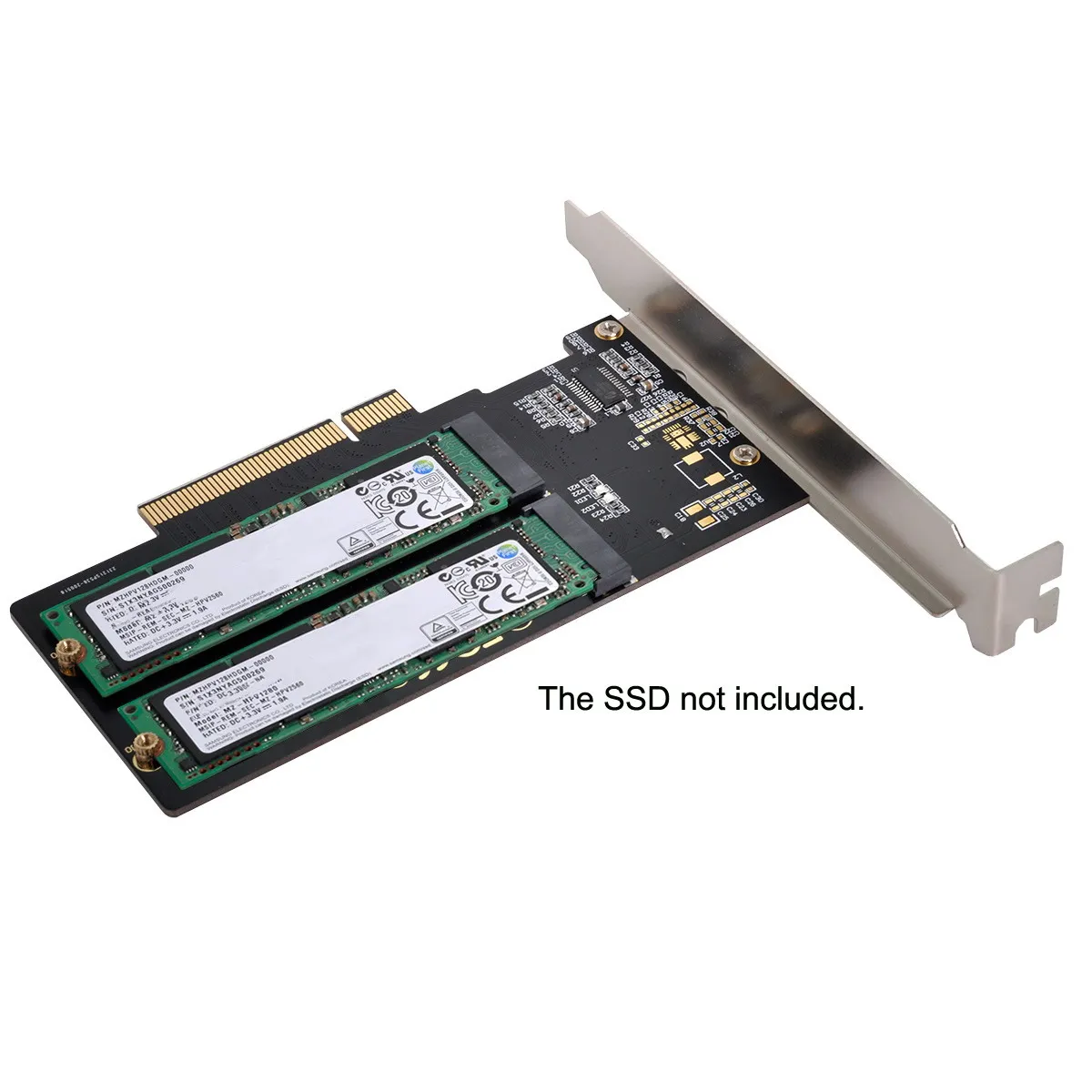 Dual 2X NVME M.2 AHCI to PCIE Express 3.0 Gen3 X8 X16 Raid Card VROC Raid0 Hyper Adapter