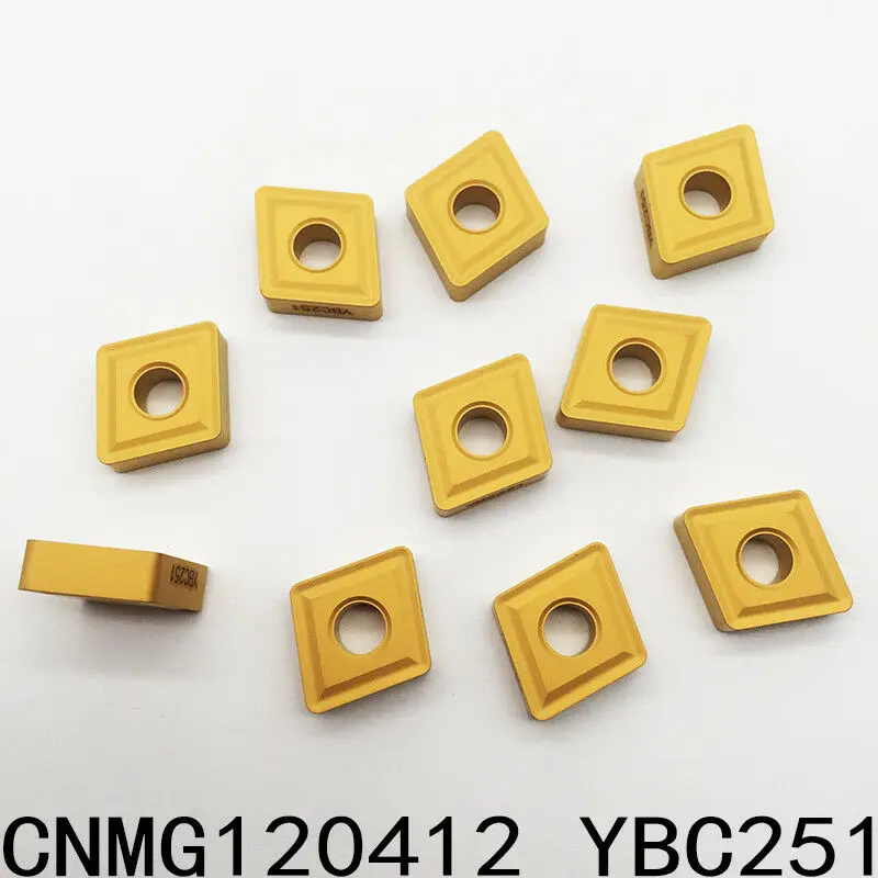 CNC 10PCS CNMG120412 YBC251 밀링 인서트 터닝 인서트 카바이드 인서트 CNMG 433
