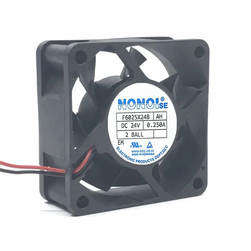 New original F6025X24B AH DC24V 0.25A ball cooling fan 6CM inverter fan