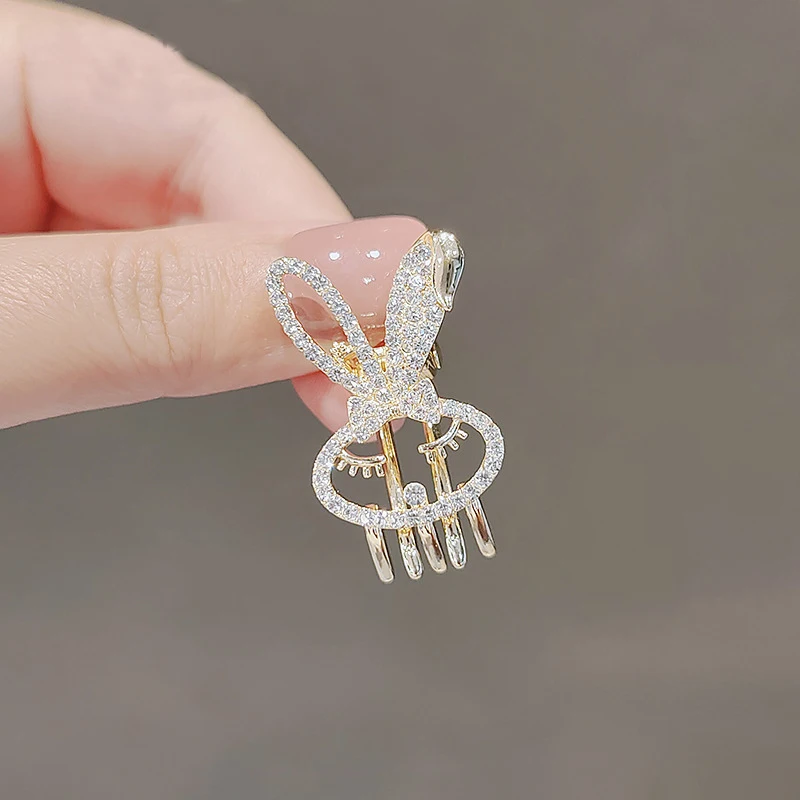 Cute Bunny Hairpin Bangs Clip Girl Hair Grabbing Clip Top Clip Hairpin Headdress