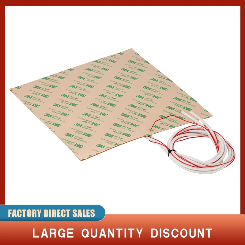 Silicone Heated Bed Heating Pad Waterproof 220/300x300/310/235/400 mm 12V/220/110 V for 3D printer Ender-3 cr10 Parts hot bed