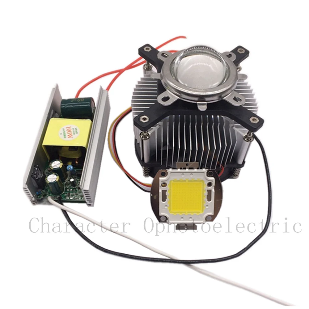 

100W LED att High Power warm/cool White LED Light +Heatsink Cooler+100W LED Driver 85-265v