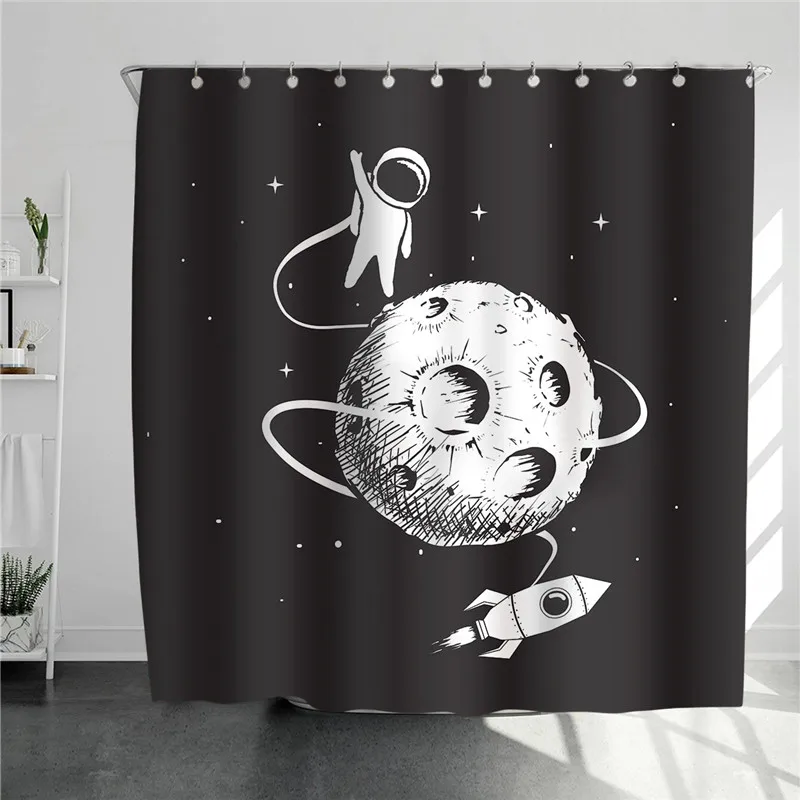 3D Animal Printed Blackout Shower Curtains For Bathroom Beach Scenery Waterproof Polyester Bath Bathtub Dropshipping Wholesaler