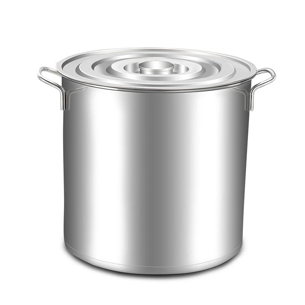 Stainless Steel Soup Pot Commercial Braised Pork Bucket Milk Barrel Stew Pot Fermentation Tank Cooking Hotpot Kitchen Fermenter