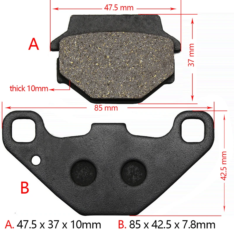 Motorcycle Front Brake Pads For KAWASAKI AR50 AH80 AR80 KX80 AH100 KX100 KMX 125 KX 125 KDX125 KDX KMX200 KXT 250 KXF 250 KXF