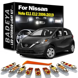 BADEYA Canbus For Nissan Note E11 E12 2006 2007 2008-2019 Vehicle LED Interior Dome Map Trunk Light Kit Car Lighting Accessories