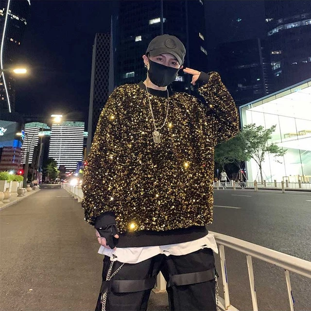 Sequin Christmas Sweatshirt Men Sweatshirt Sequins Pullover Sequin Hoodie Men s Aliexpress