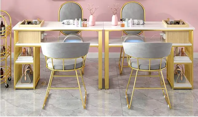 Table à Tiroir en Bois Massif, Rangement Simple à Double Couche, Ensemble de Chaises, Combinaison Moderne