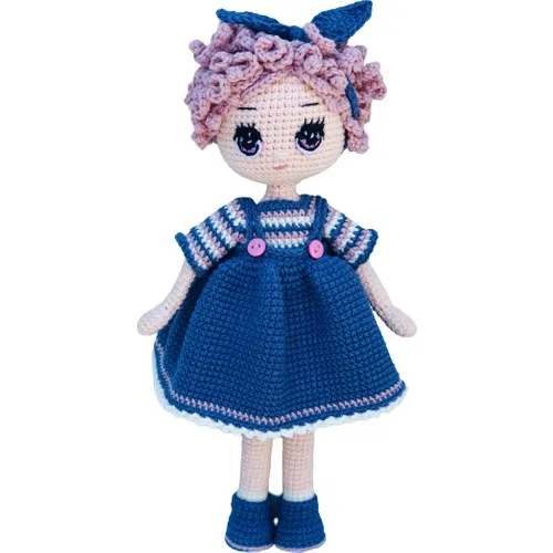 Aysun Star Konbul Amigurumi Mesh Toy Girl Doll 29 cm