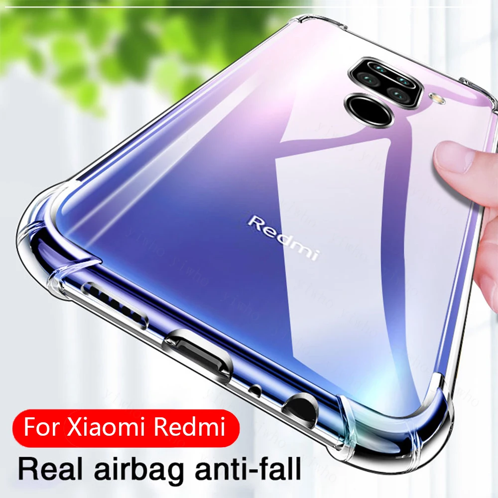 Silicone TPU Case For Xiaomi Redmi Note 9S Shockproof Cover For Redmi Note 10 Pro Max 9 s 10Pro 9Pro Transparent Phone Coque