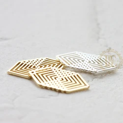DIY Supply-Solid Brass Finding Geometry - 20x11mm (4666C)