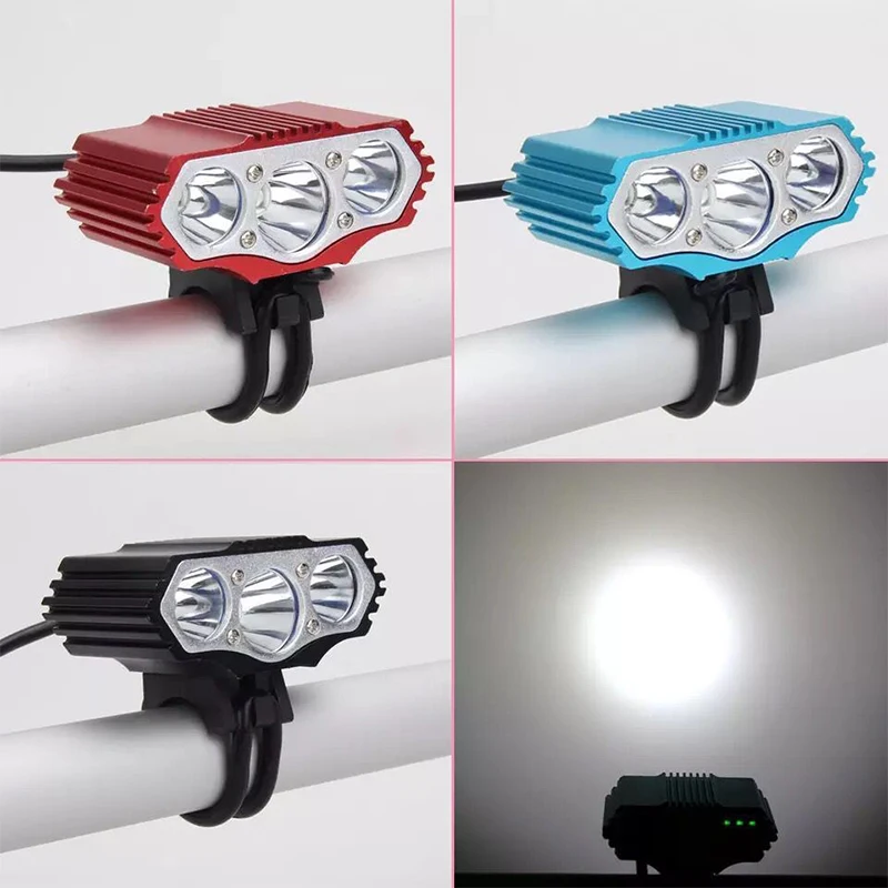 New T6 LED Bike Light 12000 Lm 3 x XML 3 Modes Bicycle Lamp Headlight Cycling Torch bike light led flashlight Accessories