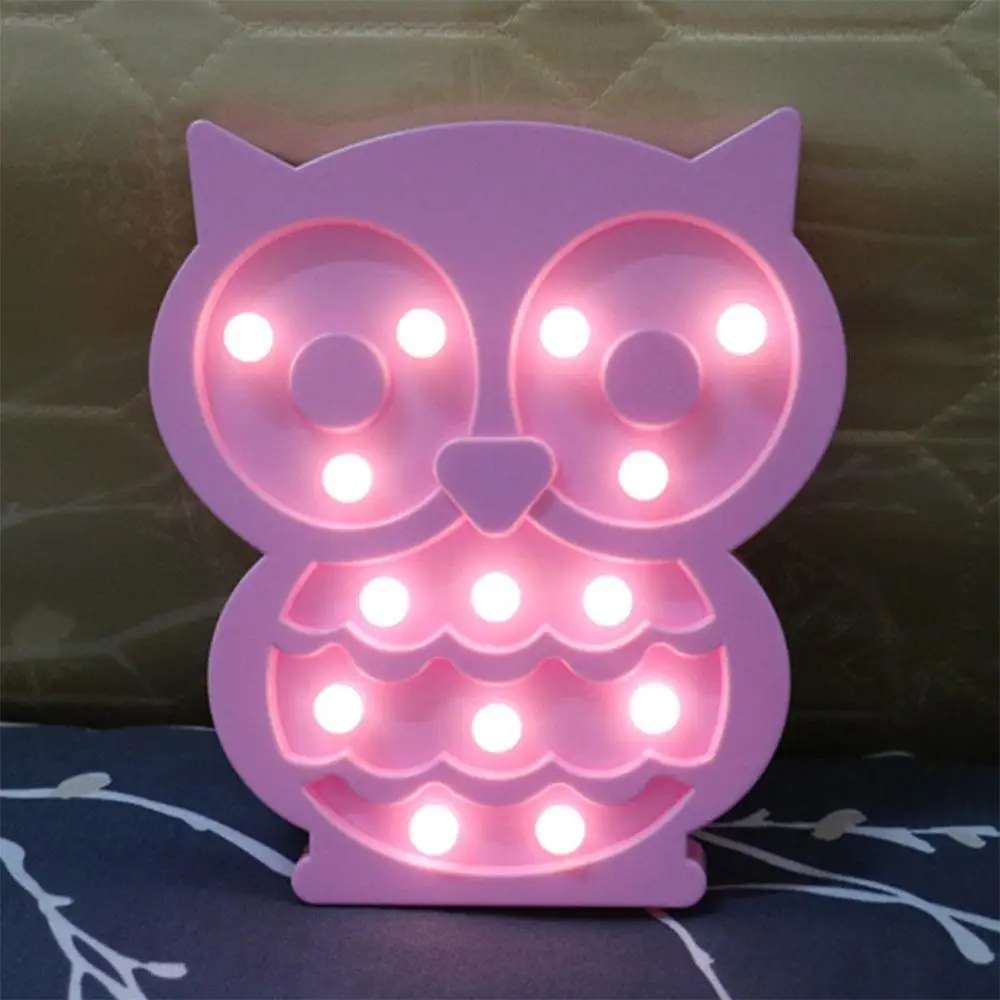 3D Owl Cartoon Night Lamp Bedroom Table Light Home Desk Light Baby Kid Sleeping Lamp Children's  Room Home Decoration Corridor