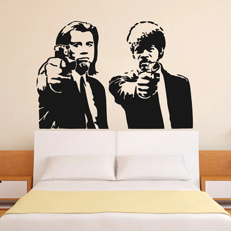 Banksy Pulp Fiction Wall Sticker Living Room Home Decor Bedroom Decoration Modern Decal