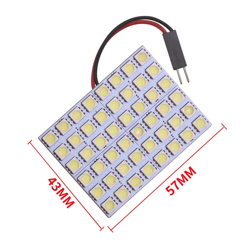 Automobile LED lampe de lecture mettant en évidence 5050 48SMD lampe de panneau T10 double-pointu BA9S LED lampe de toit