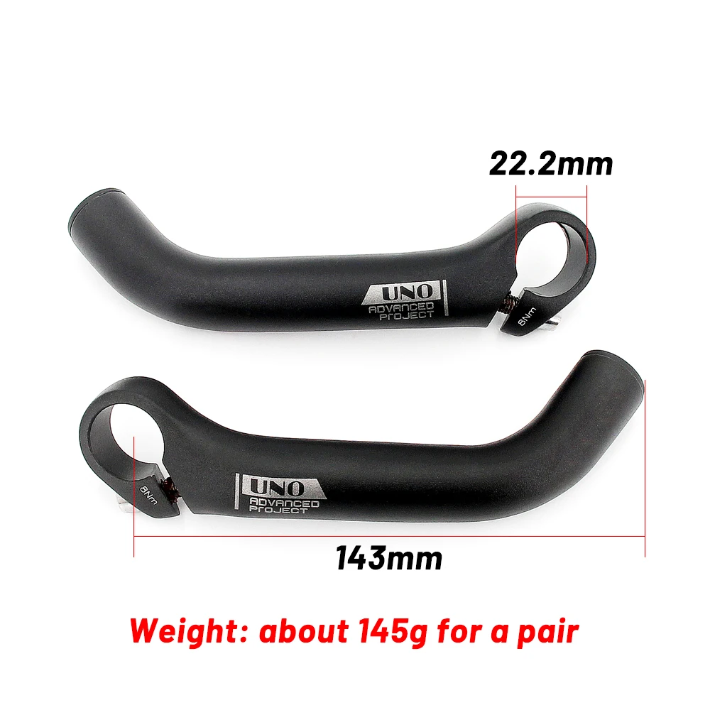 UNO Mountain Bike Handle Bars 1 Pair Auxiliary Riding Horn Mtb Bike Bar Ends Aluminum Rest Handlebars Mountain Bike Accessories image 2