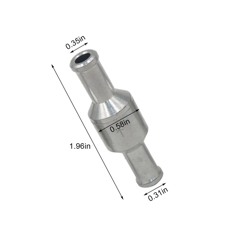 Válvula de retención unidireccional de aleación de aluminio de 6-12mm, válvula de retención de combustible, gasolina, diésel, para bombas de agua y