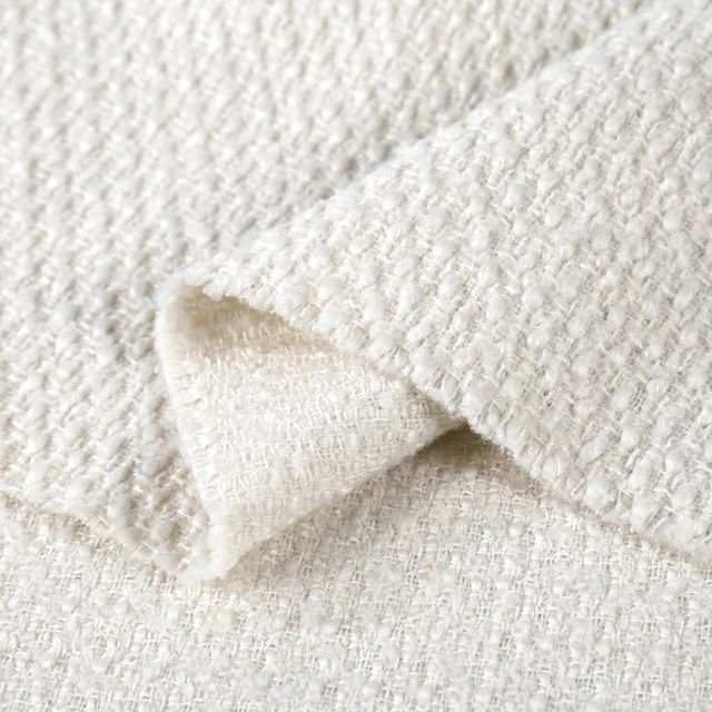 White tweed fabric cheap