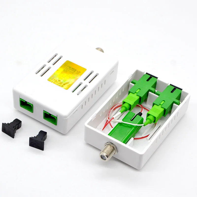 1PCS New SC APC Optical Receiver FTTH CATV Passive Optical Receiver With WDM Inch F Head Output Special Sale