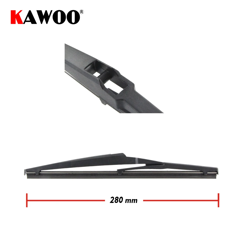 KAWOO Car Rear Wiper Blade Blades Back Window Wipers Arm For KIA RIO Hatchback (2011- 2020) 280mm Auto Windscreen Blade