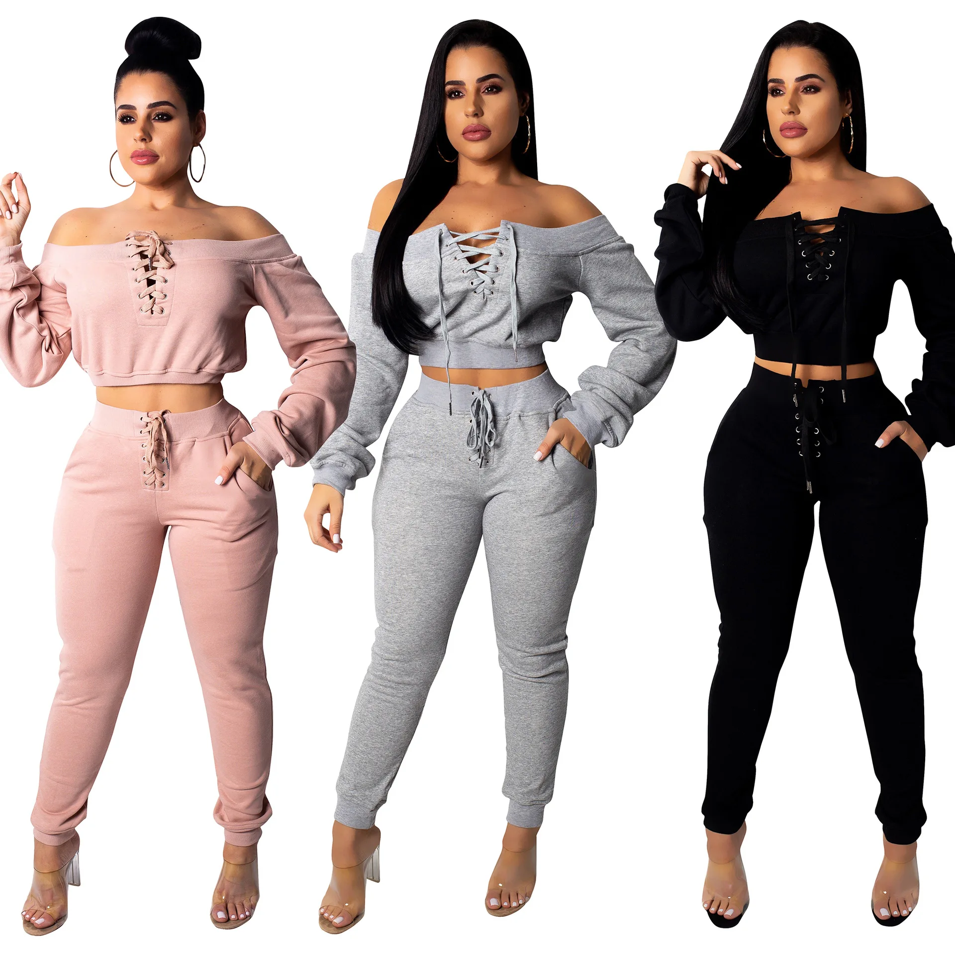 tracksuit for women two piece set long sleeve hoody pants 2 piece set for female winter two pieces sets women\'s suits