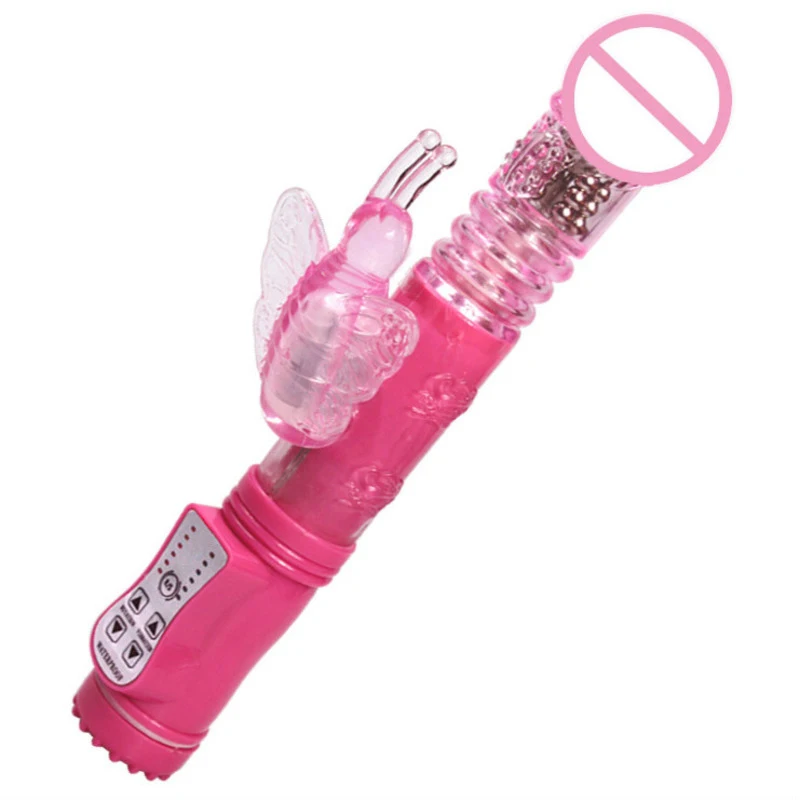 

Rotating Vibrator Butterfly Thrusting Rabbit Clitoris Stimulator G Spot Vibration Dildo Sex Toys For Woman Adut Products