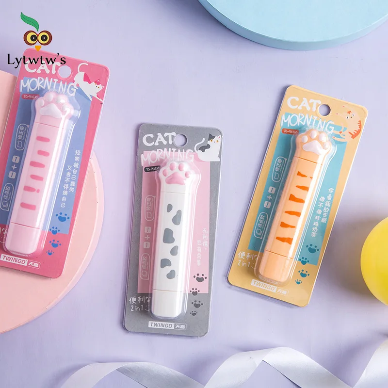 1 Pcs Lytwtw's Lovely Kawaii Cute Cat Claw Stationery Office School Supply Gift Nice Things Corrector Novel Correction Tape