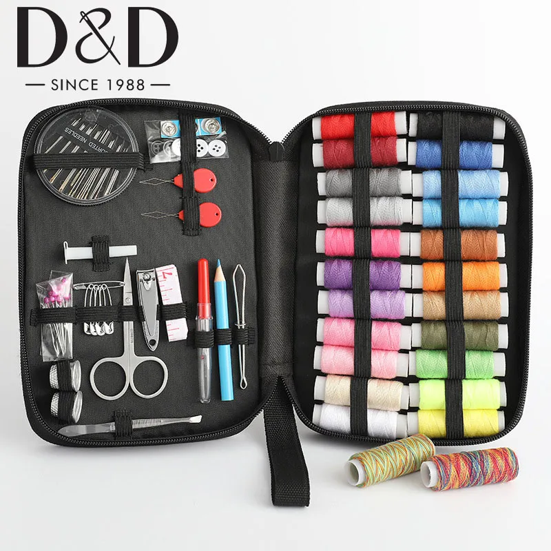 

90pcs Sewing Box Multi-function Travel Sewing Kit Fabric Tool kit DIY Handmade Needlework Craft Sewing Set Needles Storage Bag