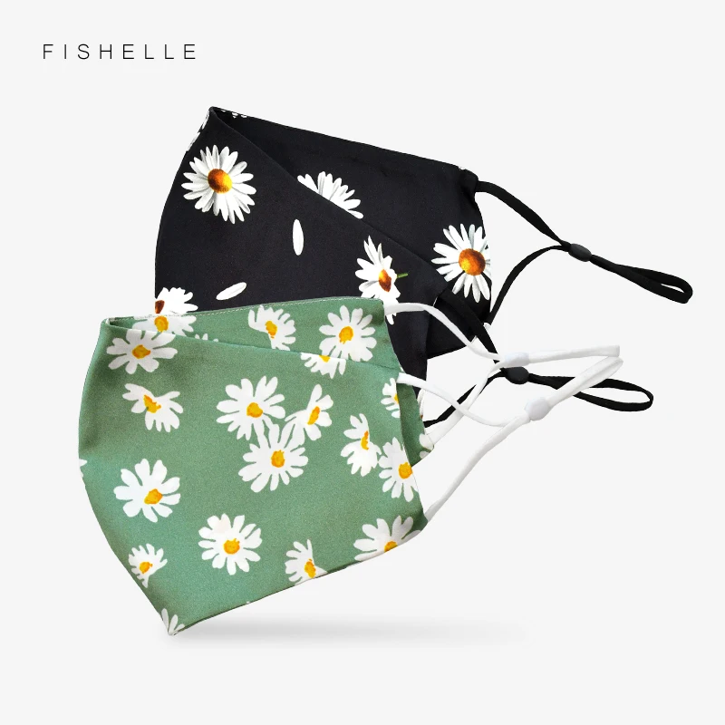 Masque en soie Pure de grande taille pour hommes ou femmes, imprimé floral, anti-coup de soleil, lavable, léger, doux et confortable