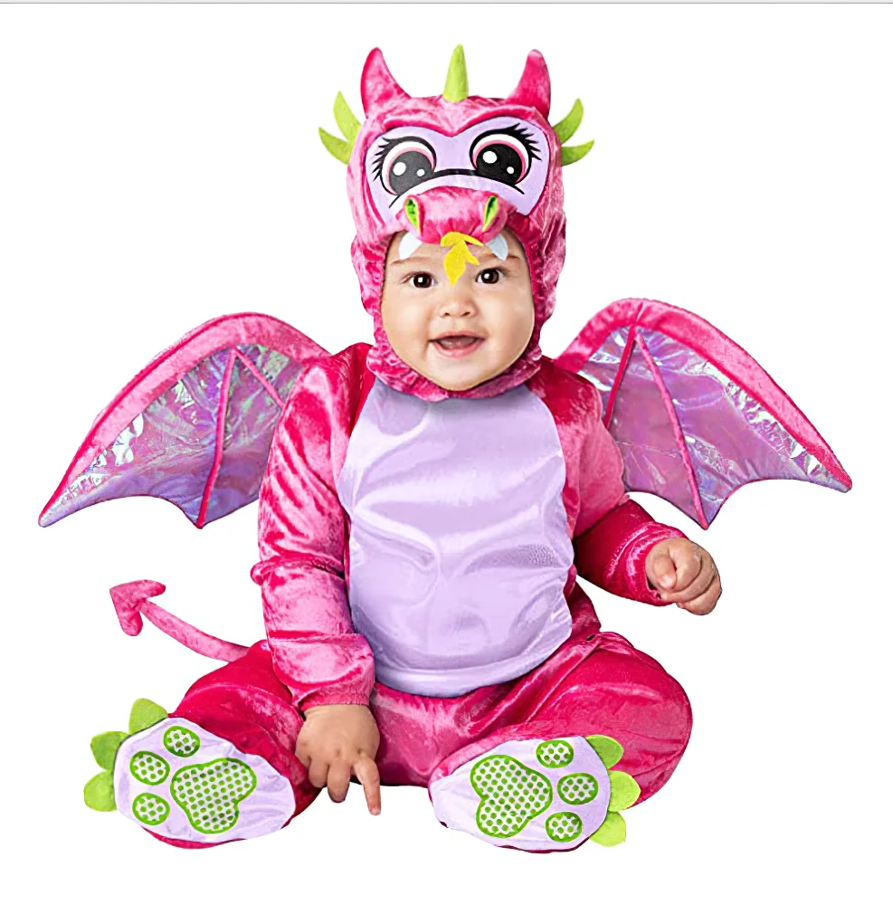 Wonder Garden Infant Toddlers Baby Dragon Costume Kid Halloween Party Cosplay Costumes Christmas Purim Holiday Jumpsuit