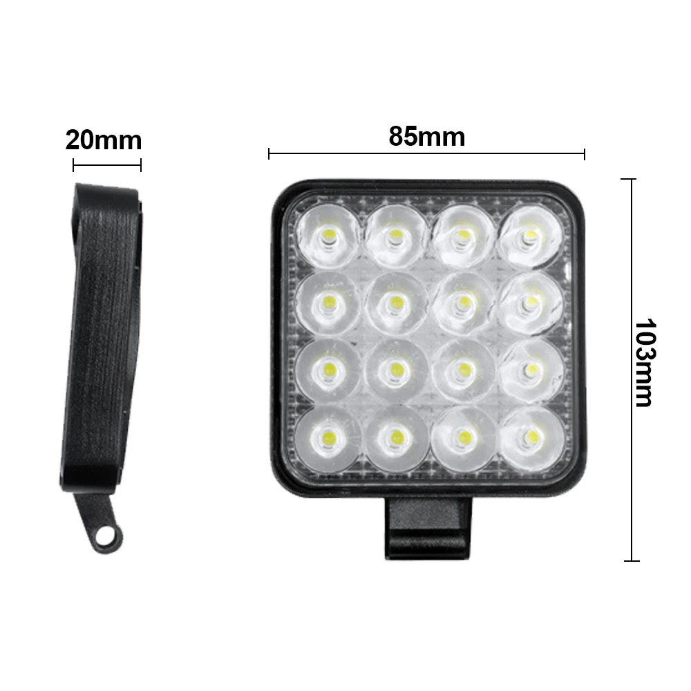 Faretto a LED Super luminoso per fari da lavoro per auto 42W per auto/moto/SUV/camion/carrello elevatore/barca 6000K 12/24V fendinebbia