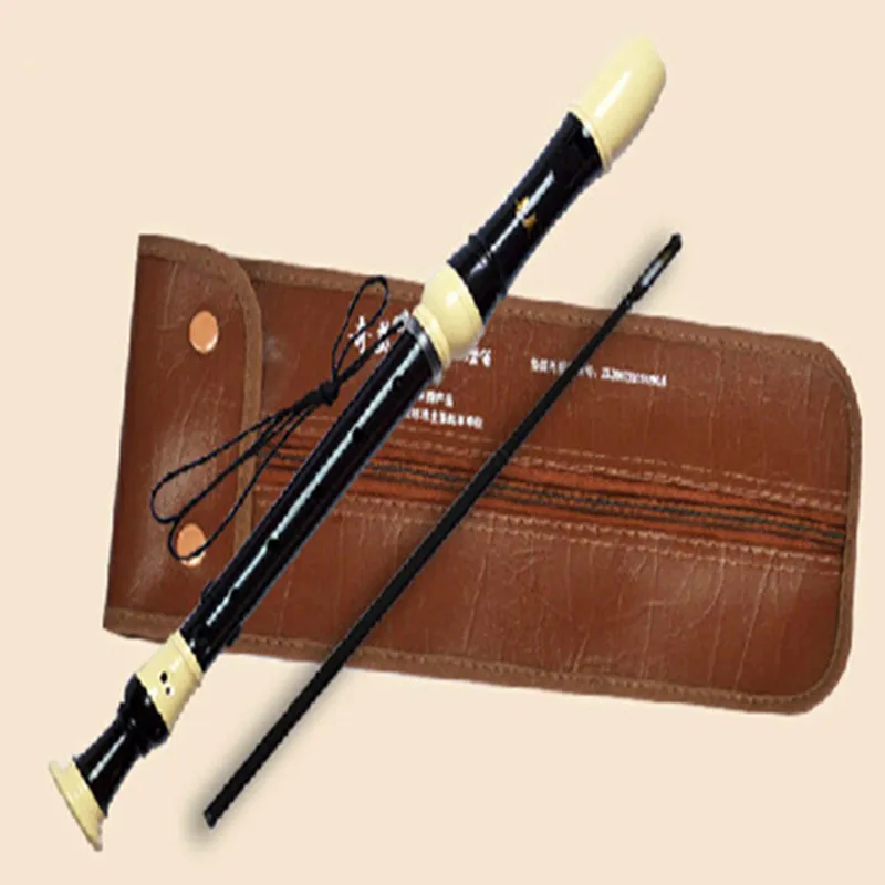 

Немецкий альт чёрный пластиковый рекордер с 8 отверстиями F-ключ немецкий кларнет с 8 отверстиями с кожаным чехлом