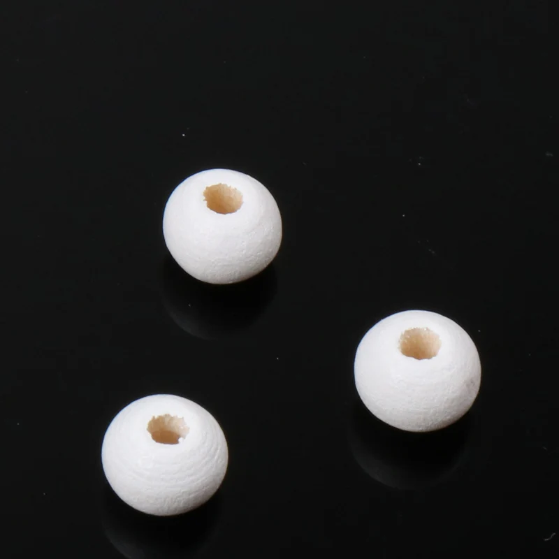 6mm 8mm 10mm 12mm White Natural Wooden Round Ball Spacer Beads For Jewelry Making DIY 2018 New MT0223X