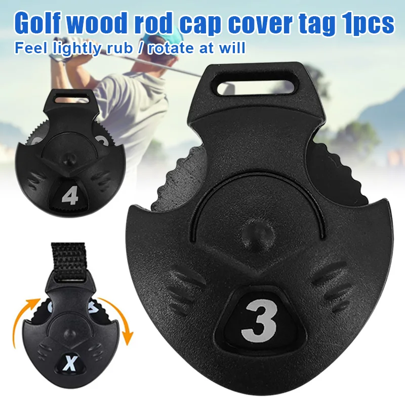 지포어 Golf Club Tags Roterende Plastic Tags Nummer Tag Voor Golf Houten Club Cover Ronde/Hartvormige Golf accessoires 골프채 커버 G Fore