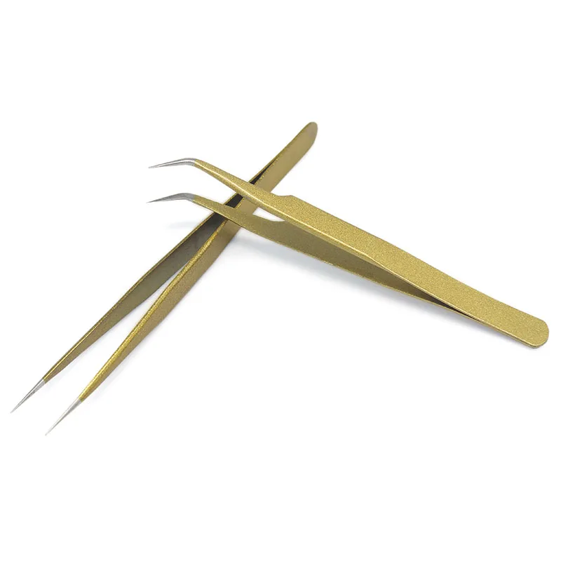Industrial Anti-static False Eyelash  Curved Tweezers New Stainless Steel 1pc Makeup Tools Excellent Quality