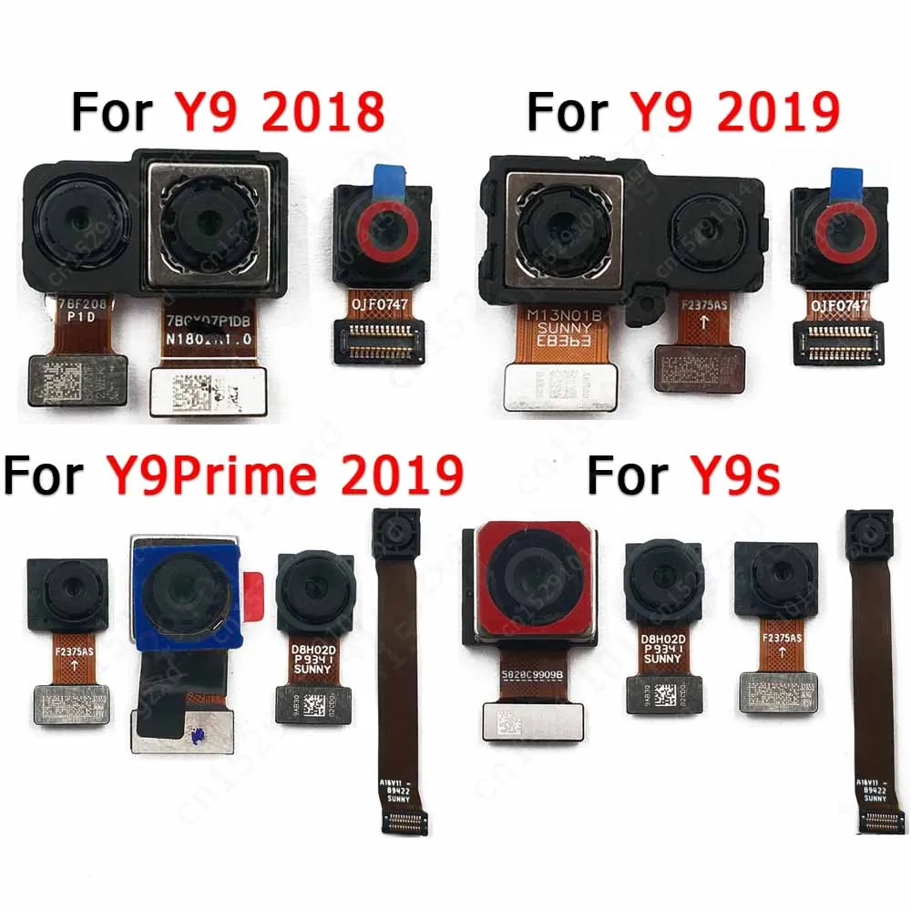 Rear Front Camera For Huawei Y9s Y9 Prime 2019 2018 Backside Selfie Frontal Facing Flex Back Camera Module Spare Parts