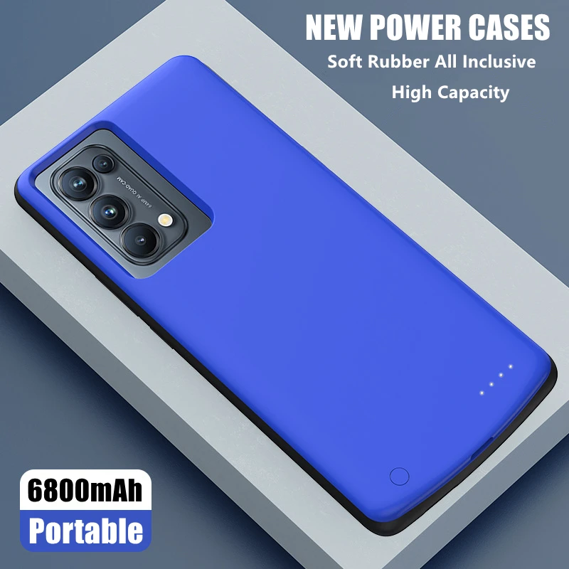 Power Bank Case For OPPO Find X3 Lite Battery Cases 6800mAh Silicone Powerbank Battery Charger Cover For Find X3 lite Power Case