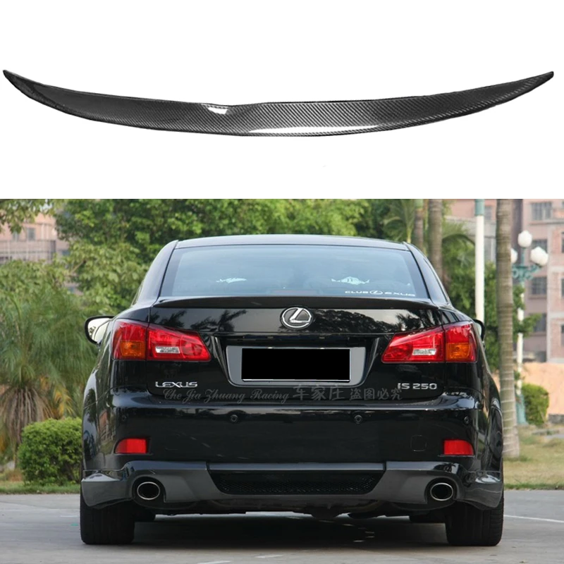 Carbon Fiber Look Rear Trunk Boot Duck Spoiler Back windshield Wing For Lexus IS IS250 IS300 IS350 2007-2013 Car Accessories